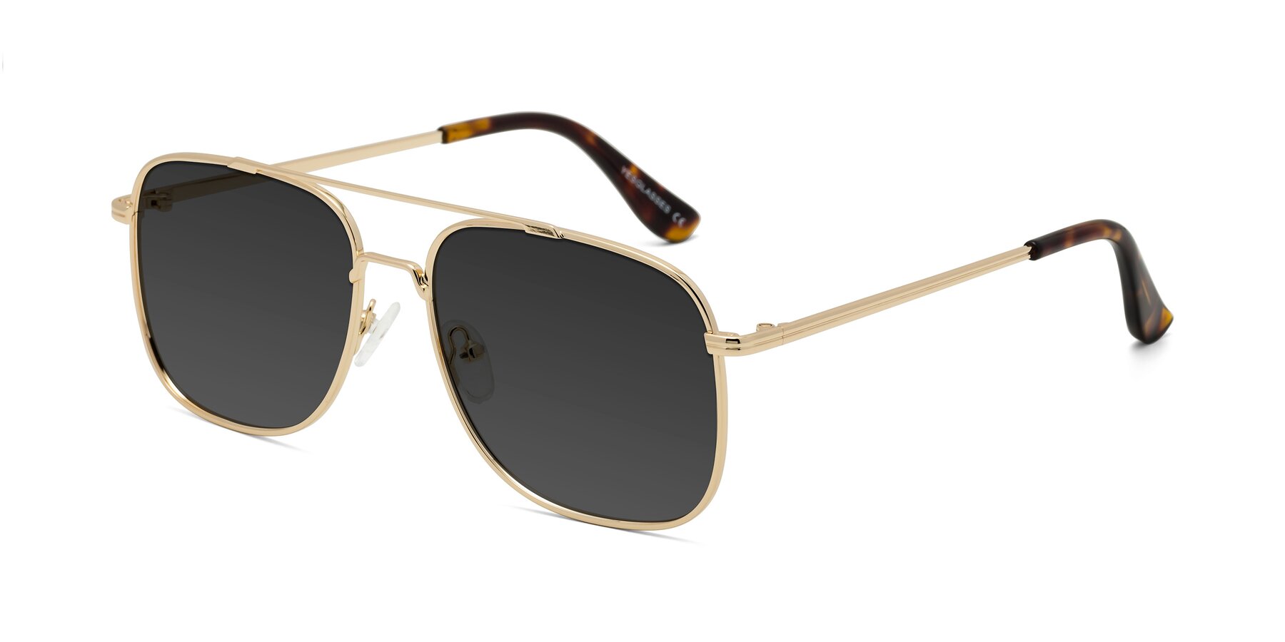 Angle of Merry in Gold with Gray Tinted Lenses