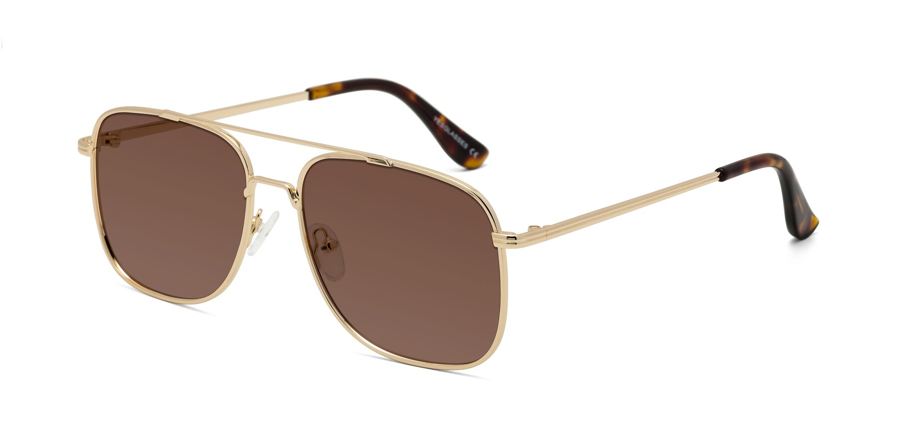 Angle of Merry in Gold with Brown Tinted Lenses