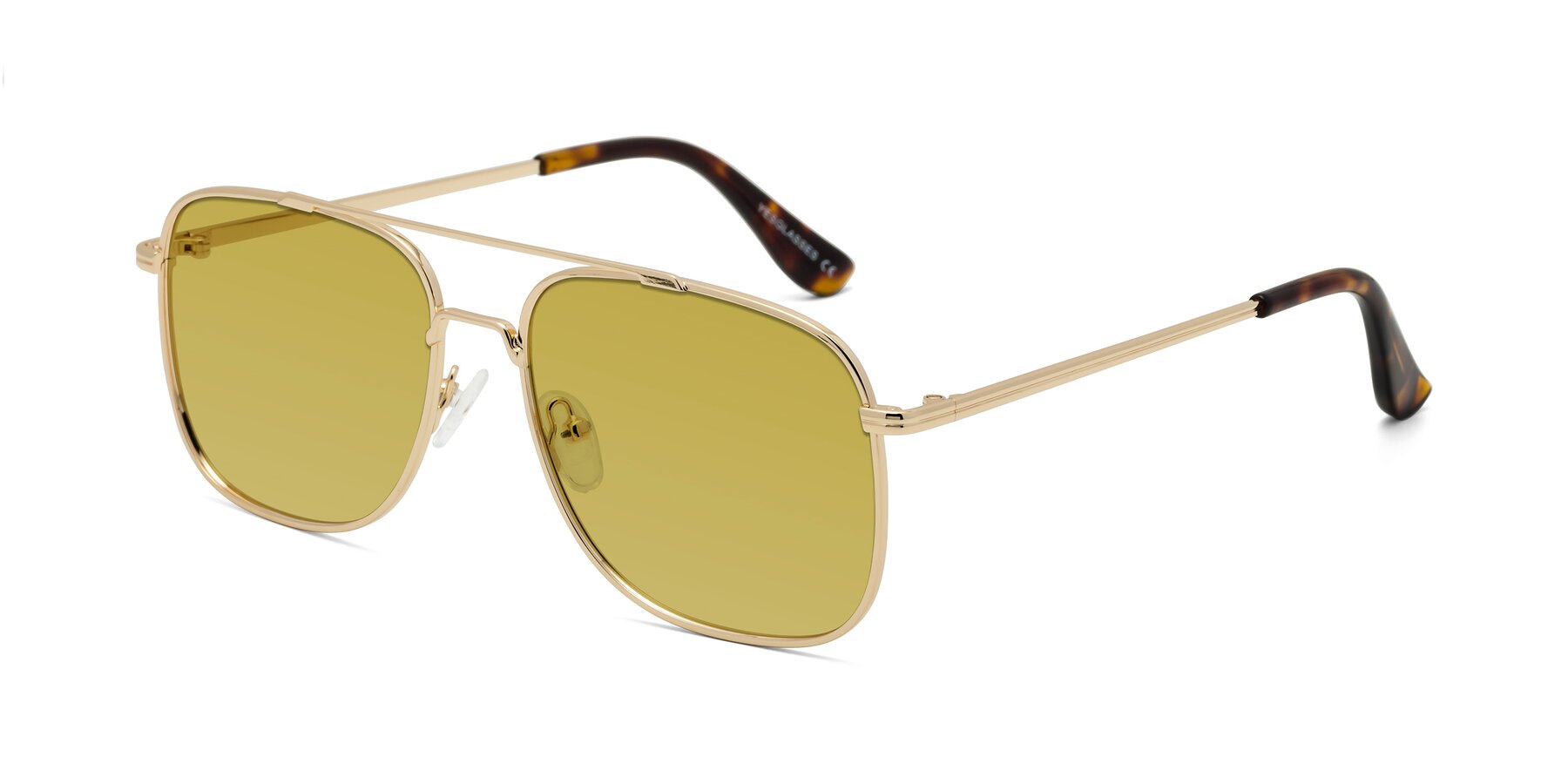 Angle of Merry in Gold with Champagne Tinted Lenses