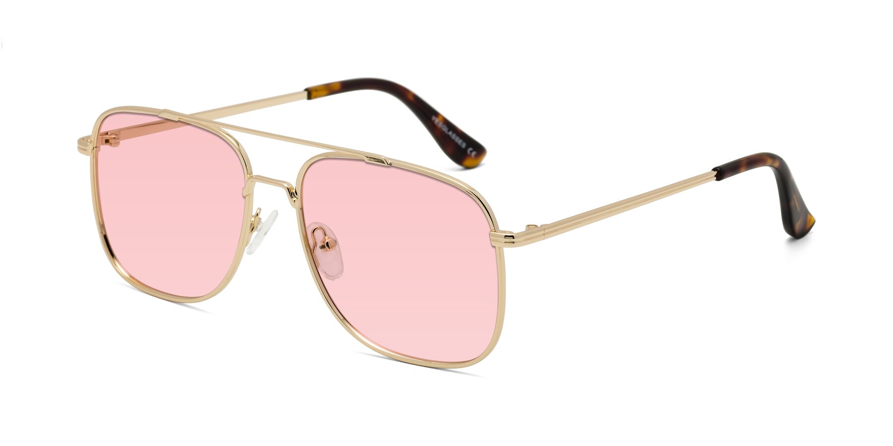 Angle of Merry in Gold with Light Garnet Tinted Lenses