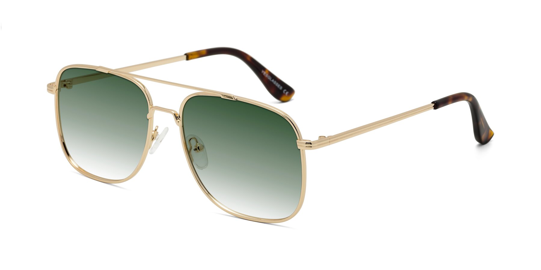 Angle of Merry in Gold with Green Gradient Lenses