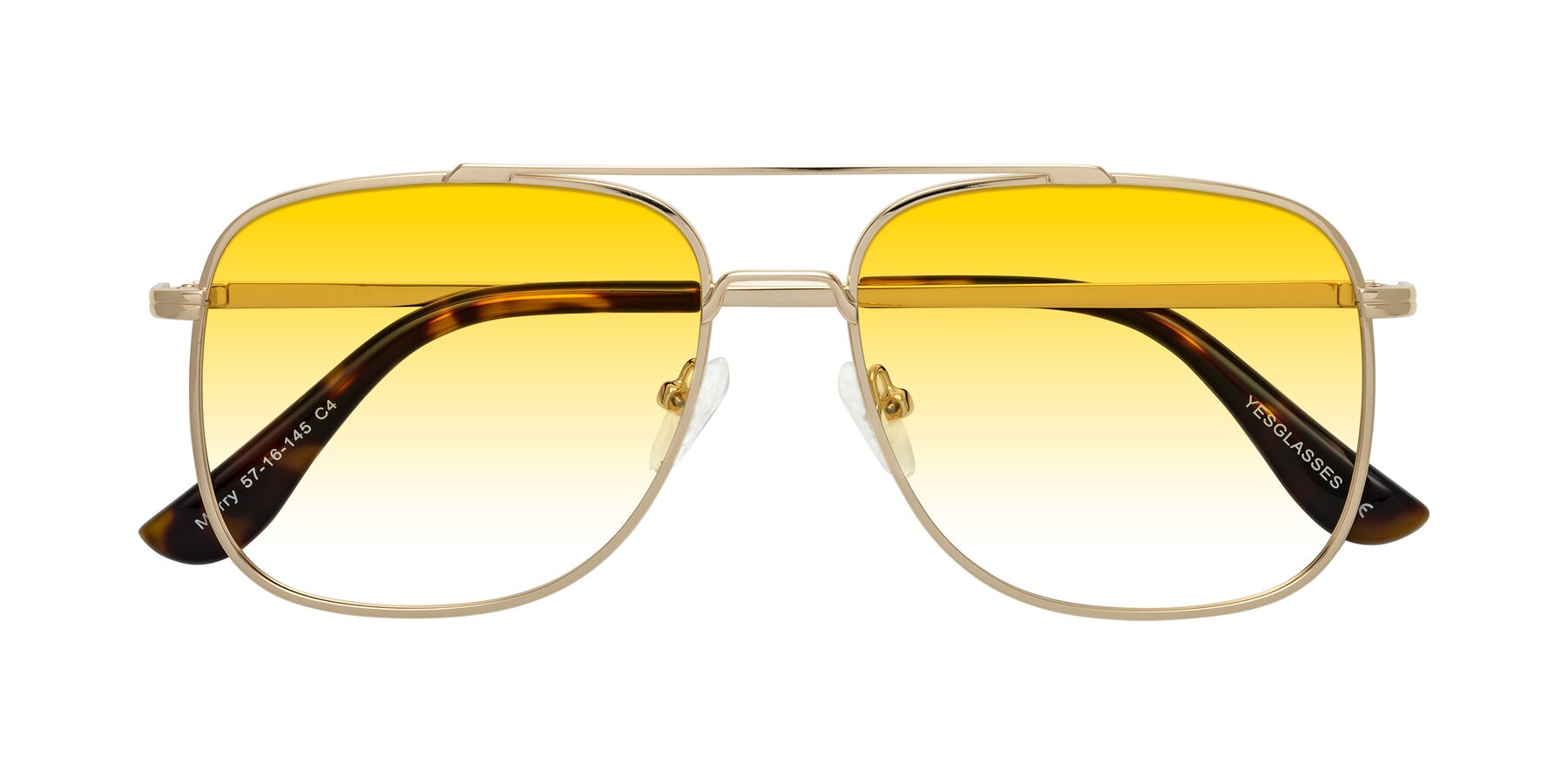 Folded Front of Merry in Gold with Yellow Gradient Lenses