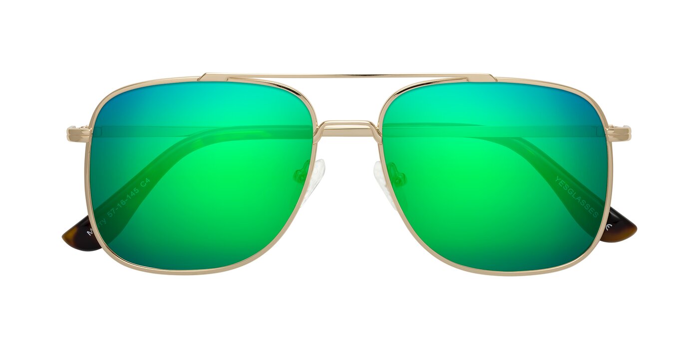 Merry - Gold Flash Mirrored Sunglasses