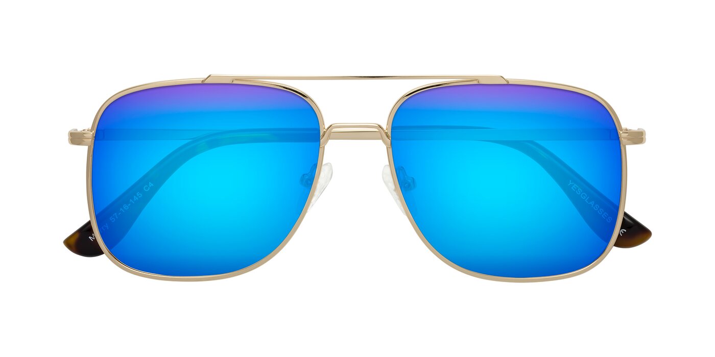 Merry - Gold Flash Mirrored Sunglasses