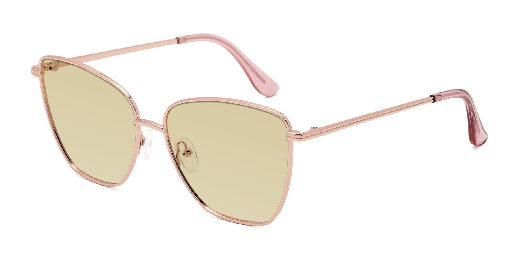 Angle of Oysters in Rose Gold with Light Champagne Tinted Lenses