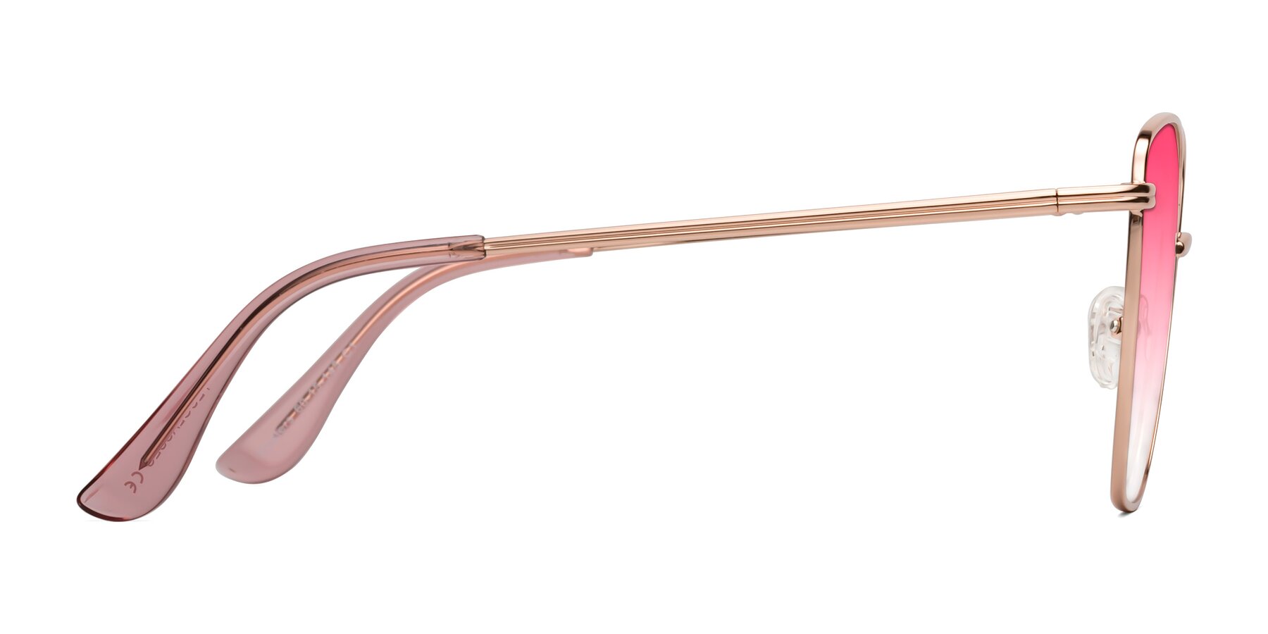 Side of Oysters in Rose Gold with Pink Gradient Lenses