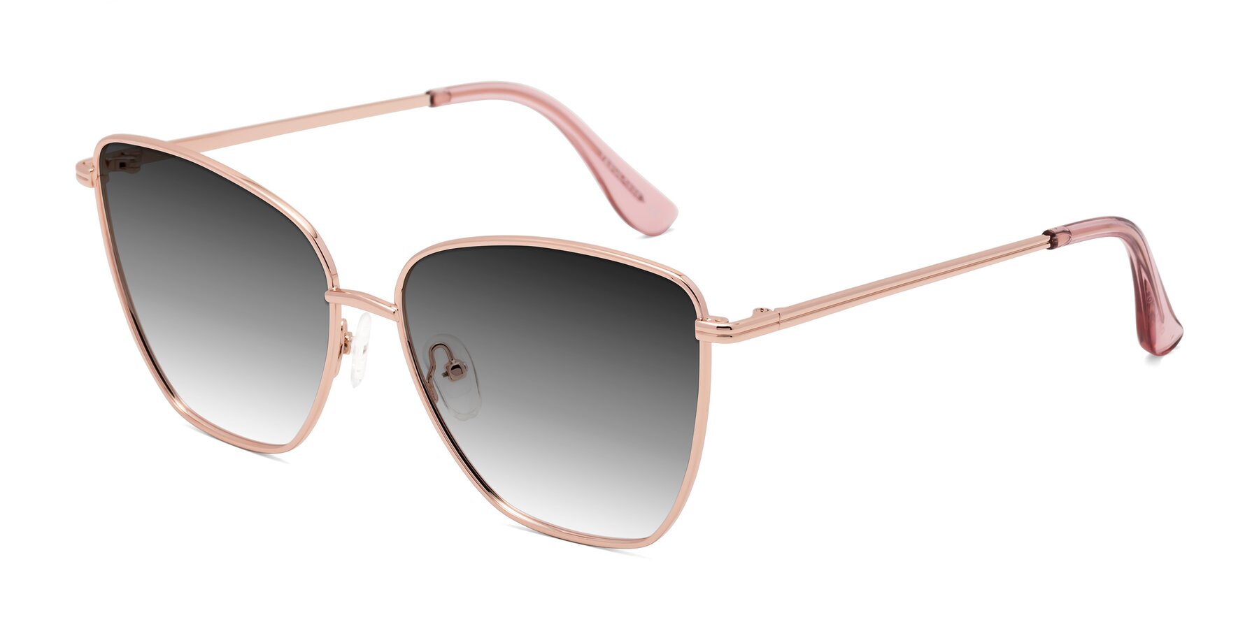 Angle of Oysters in Rose Gold with Gray Gradient Lenses