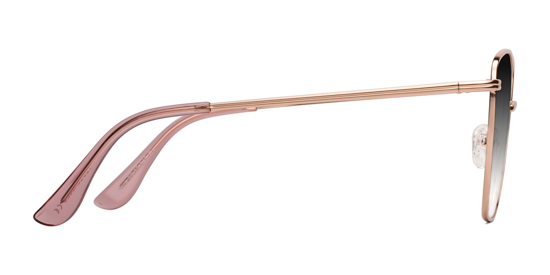 Side of Oysters in Rose Gold with Gray Gradient Lenses