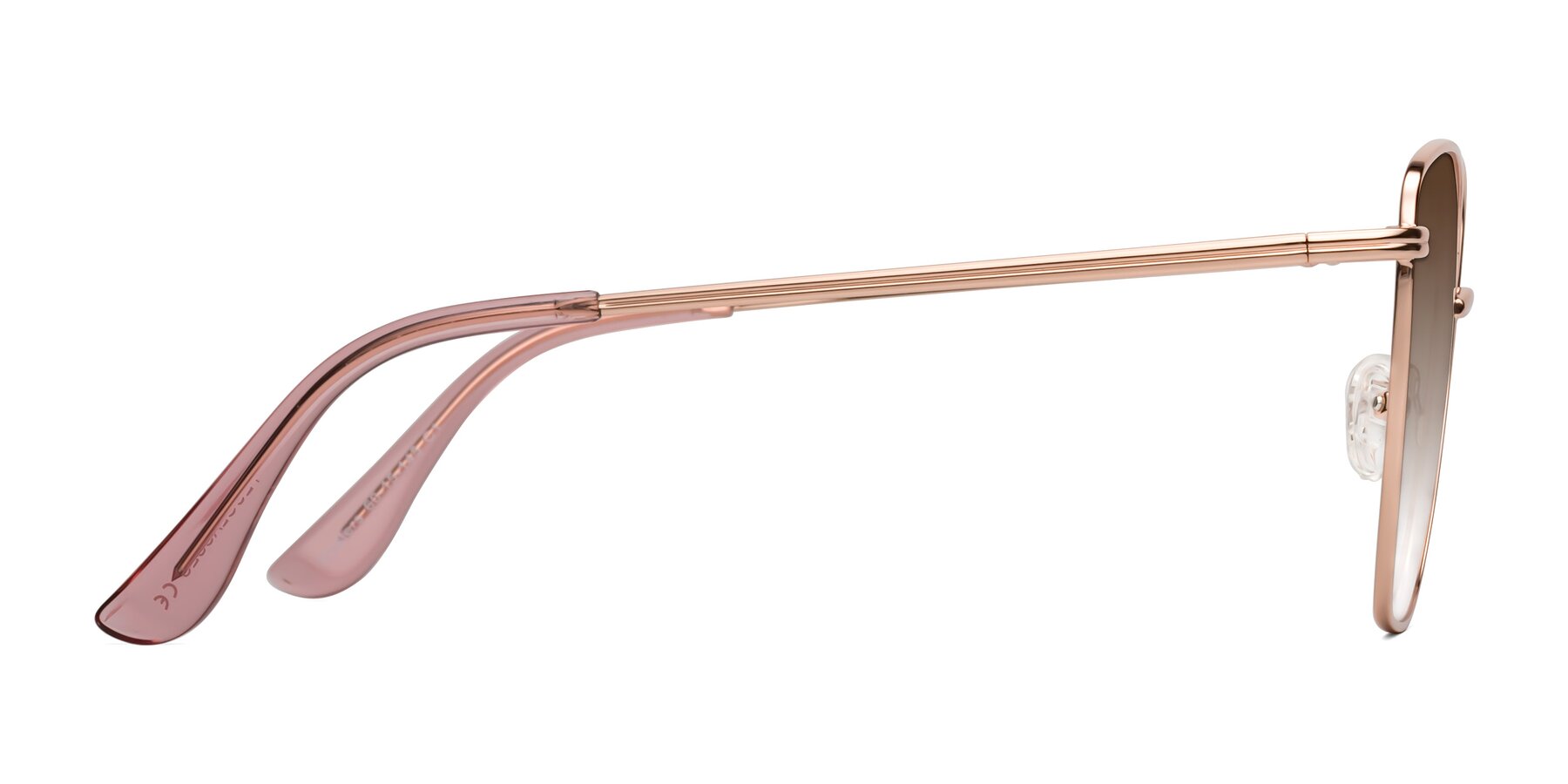 Side of Oysters in Rose Gold with Brown Gradient Lenses