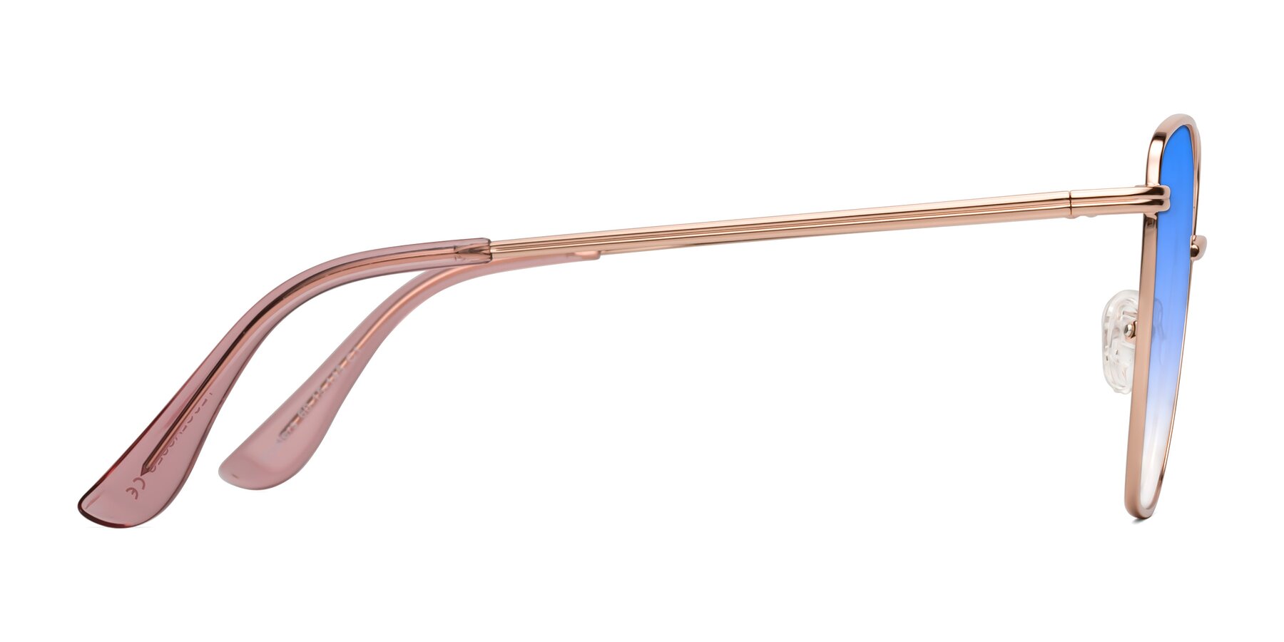 Side of Oysters in Rose Gold with Blue Gradient Lenses