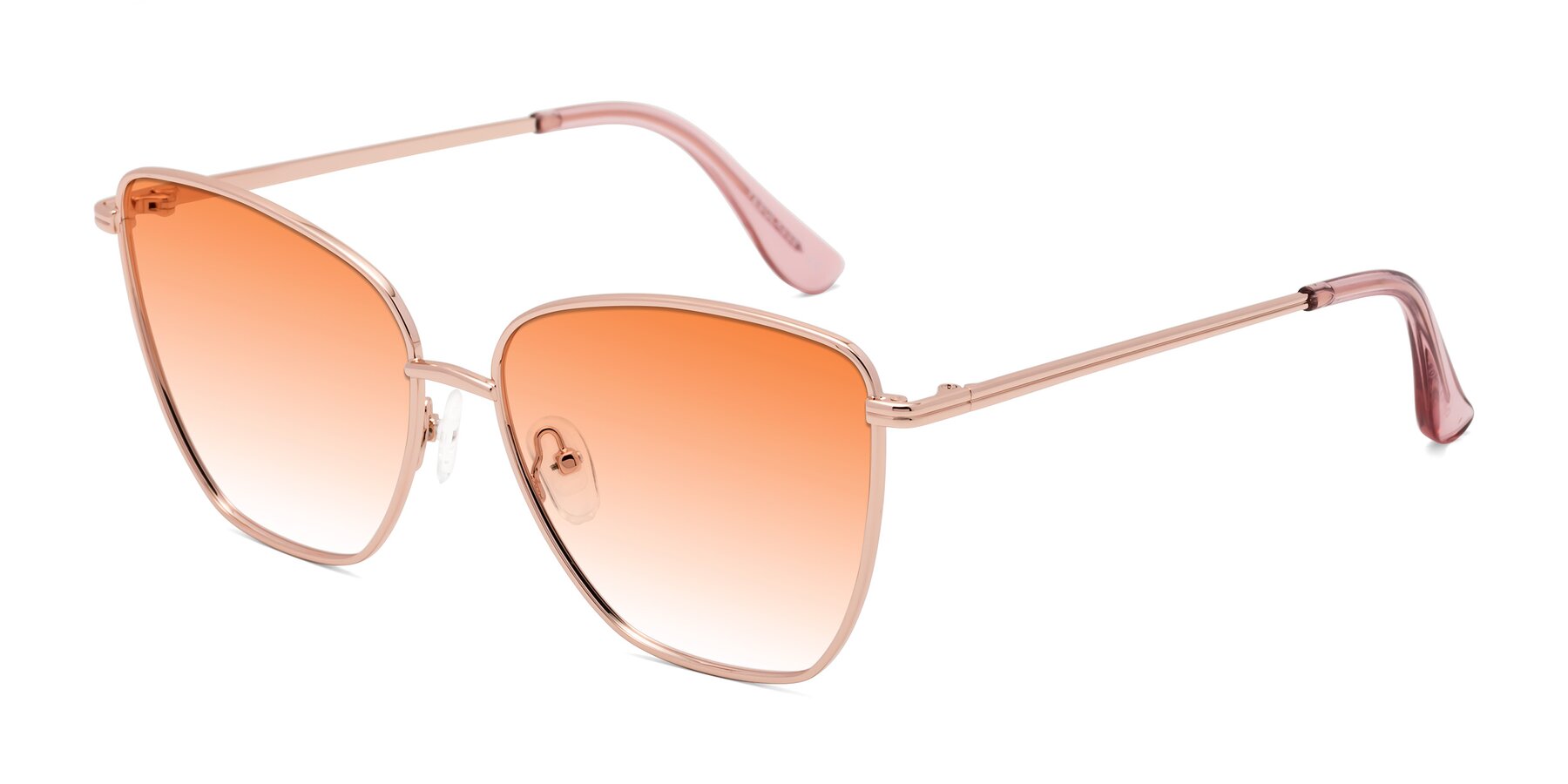 Angle of Oysters in Rose Gold with Orange Gradient Lenses