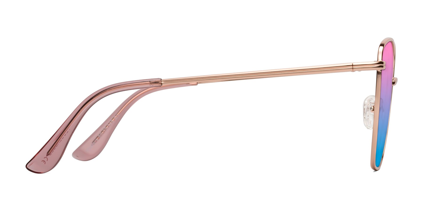 Side of Oysters in Rose Gold with Pink / Blue Gradient Lenses