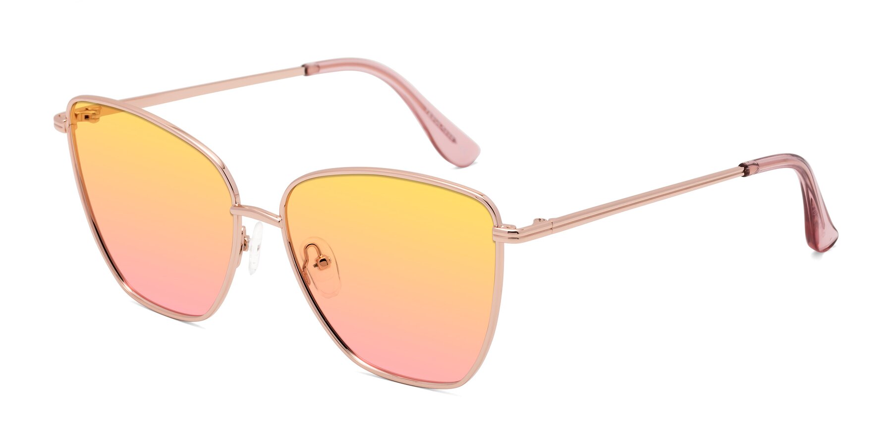 Angle of Oysters in Rose Gold with Yellow / Pink Gradient Lenses