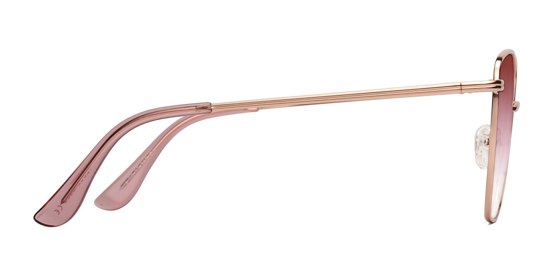 Side of Oysters in Rose Gold with Garnet Gradient Lenses