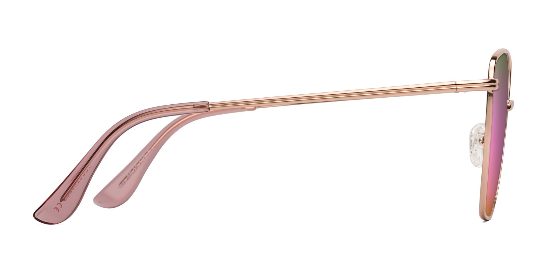 Side of Oysters in Rose Gold with Pink Mirrored Lenses