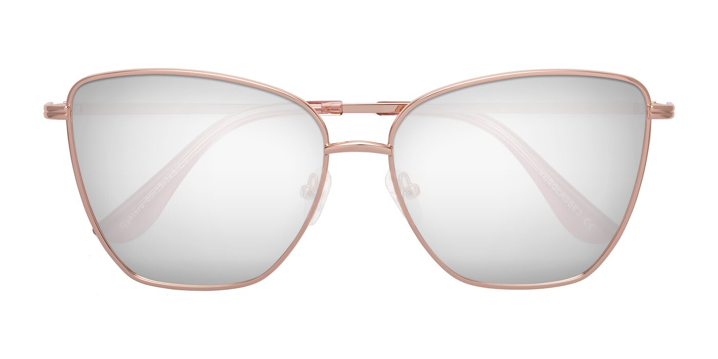 Oysters - Rose Gold Flash Mirrored Sunglasses