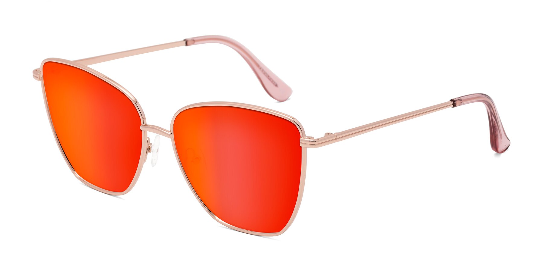 Angle of Oysters in Rose Gold with Red Gold Mirrored Lenses