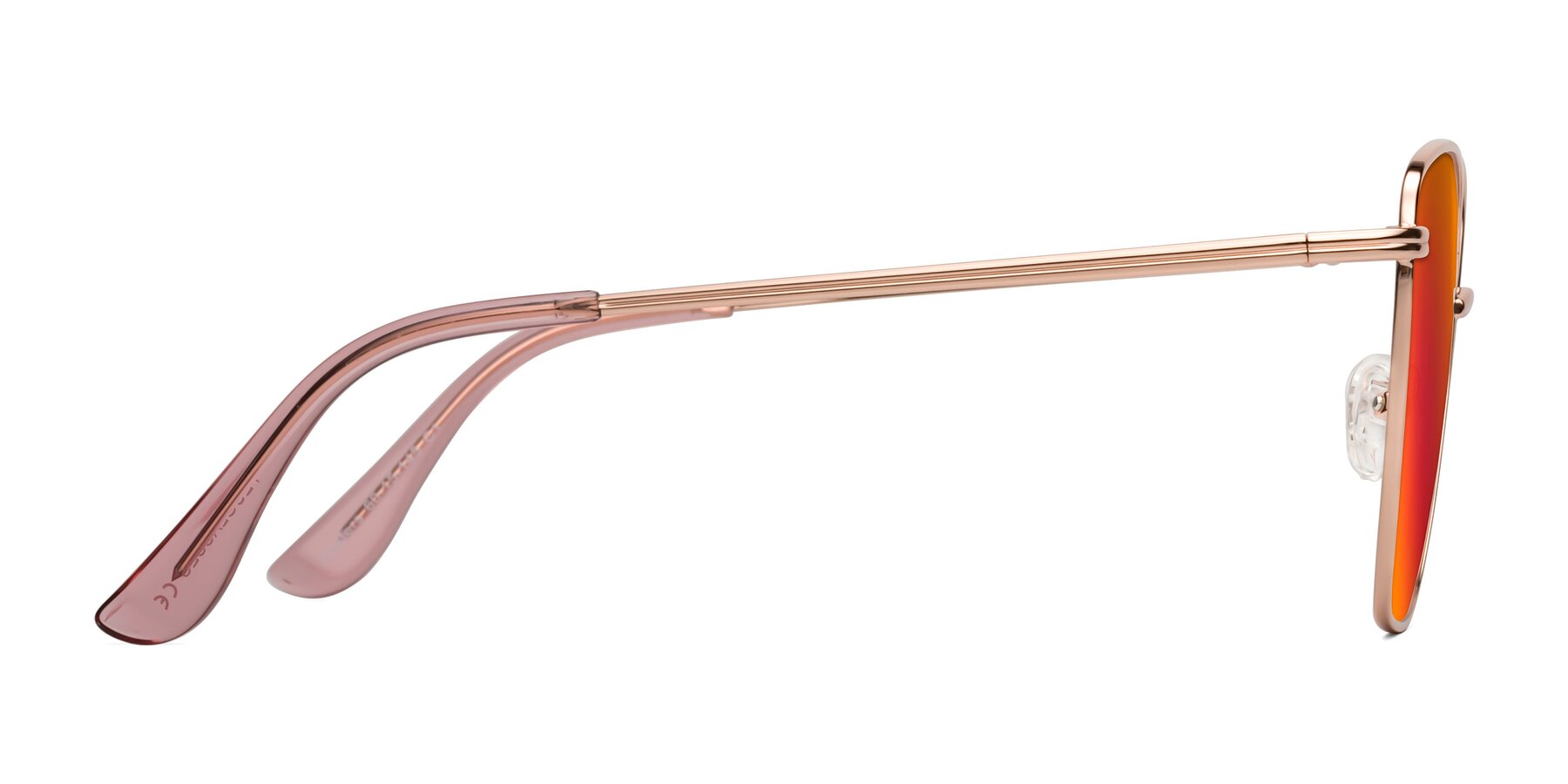 Side of Oysters in Rose Gold with Red Gold Mirrored Lenses