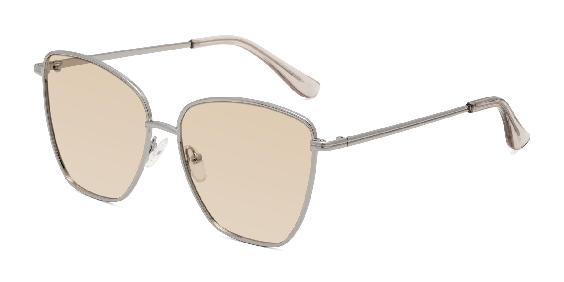 Angle of Oysters in Silver with Light Brown Tinted Lenses