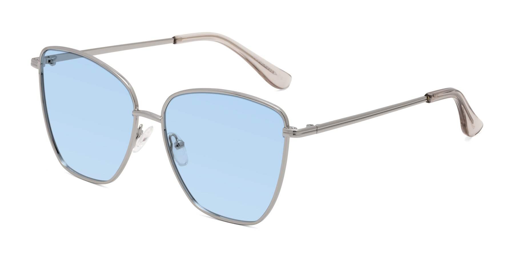 Angle of Oysters in Silver with Light Blue Tinted Lenses