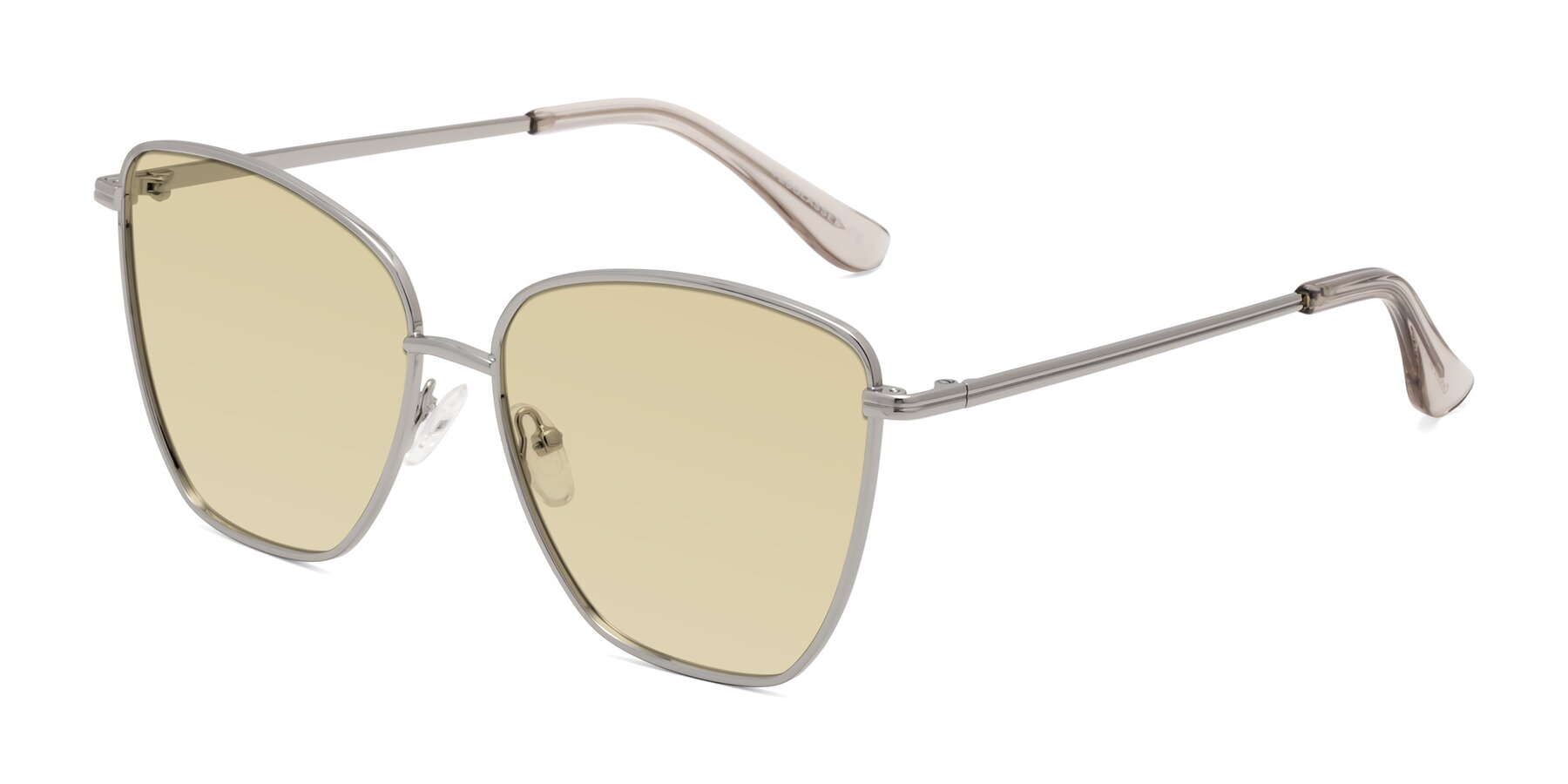 Angle of Oysters in Silver with Light Champagne Tinted Lenses