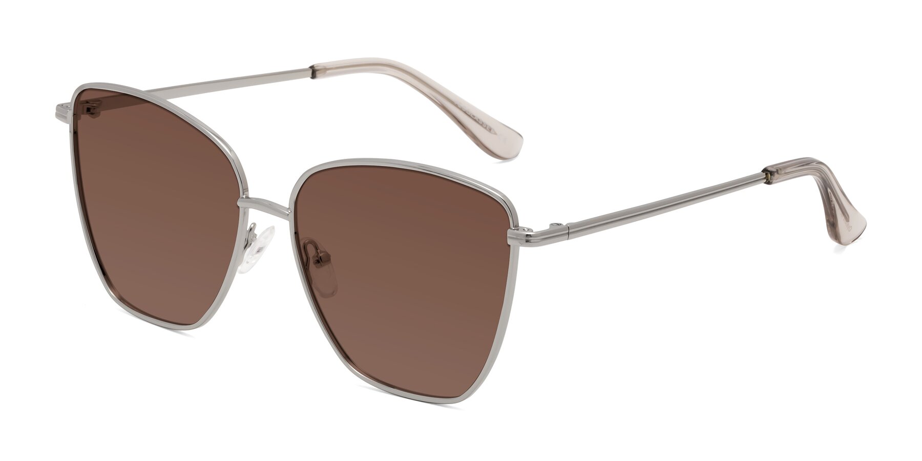 Angle of Oysters in Silver with Brown Tinted Lenses