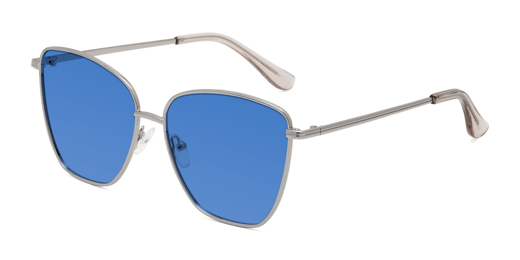 Angle of Oysters in Silver with Blue Tinted Lenses