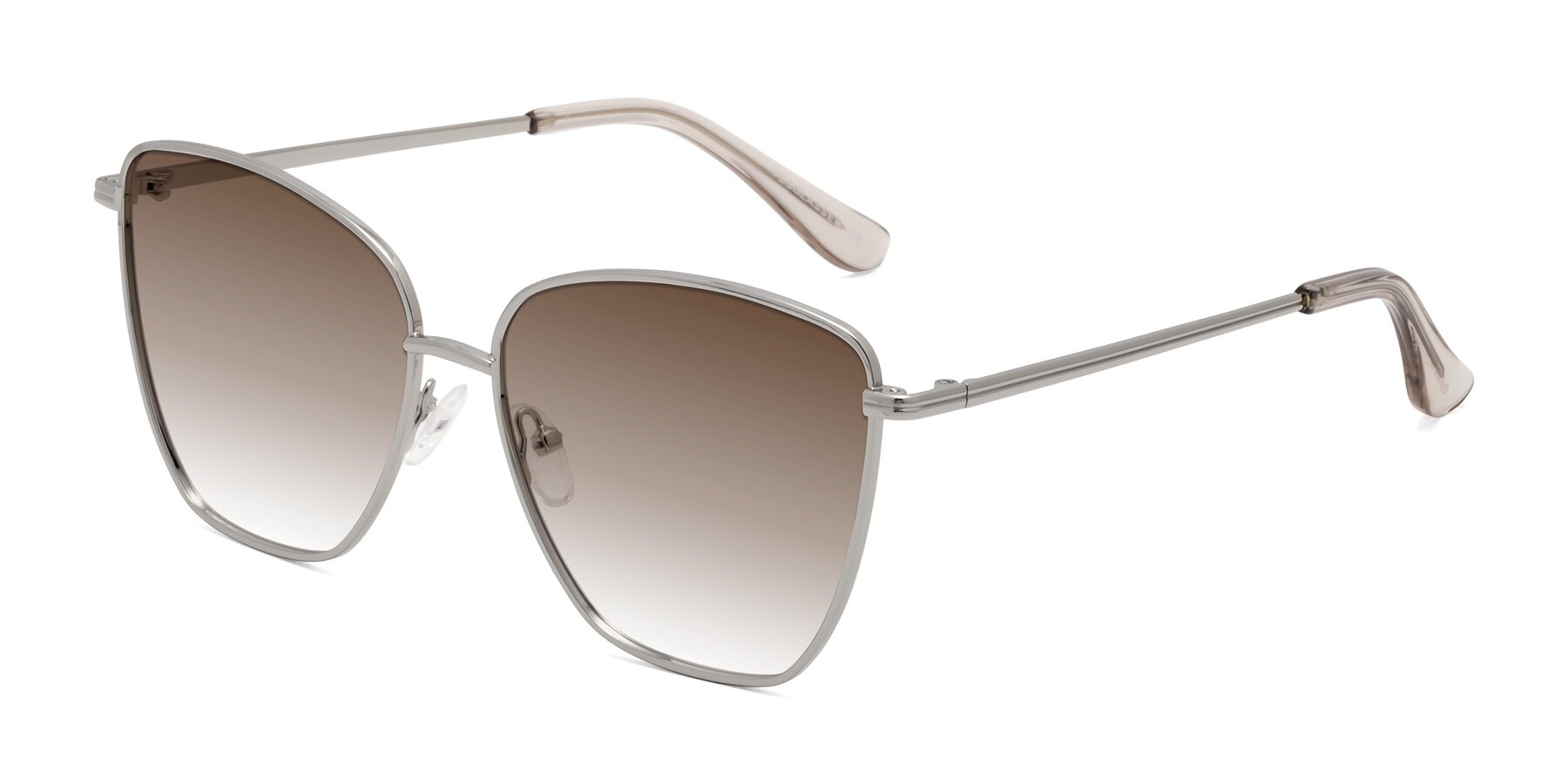 Angle of Oysters in Silver with Brown Gradient Lenses