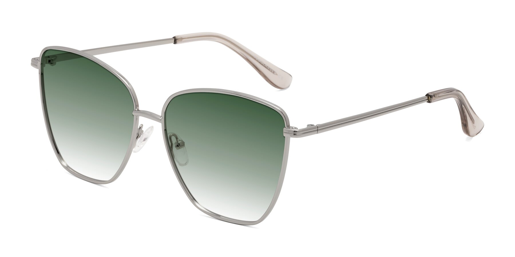 Angle of Oysters in Silver with Green Gradient Lenses