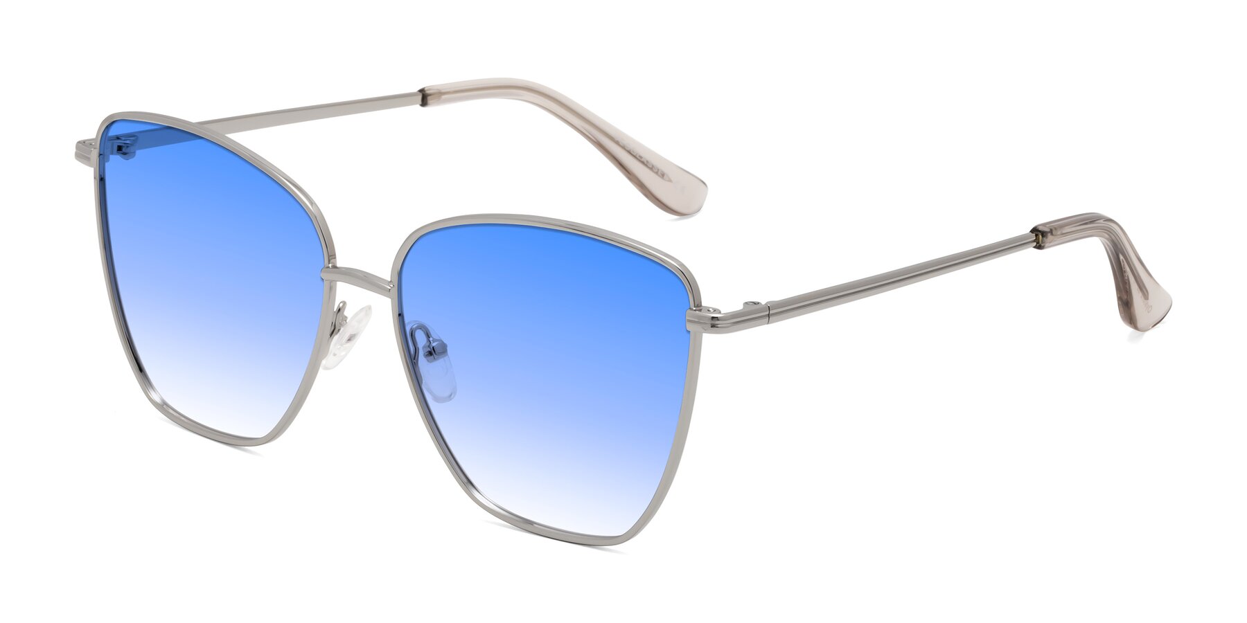 Angle of Oysters in Silver with Blue Gradient Lenses