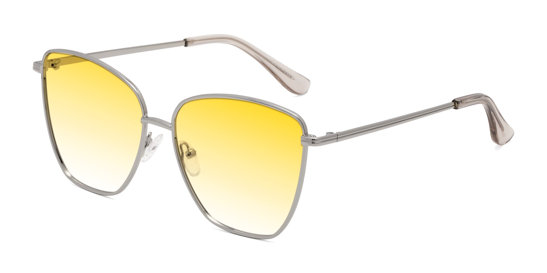 Angle of Oysters in Silver with Yellow Gradient Lenses