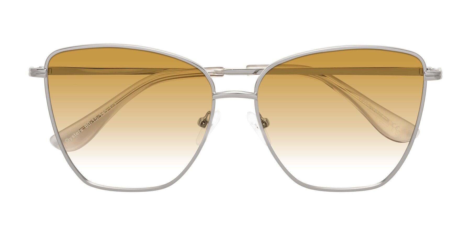 Folded Front of Oysters in Silver with Champagne Gradient Lenses