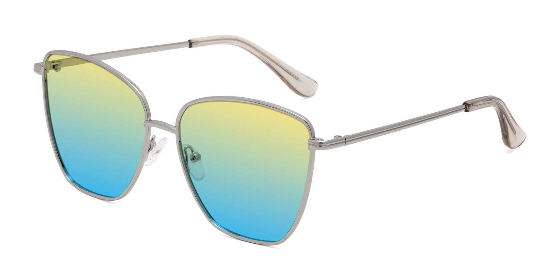 Angle of Oysters in Silver with Yellow / Blue Gradient Lenses