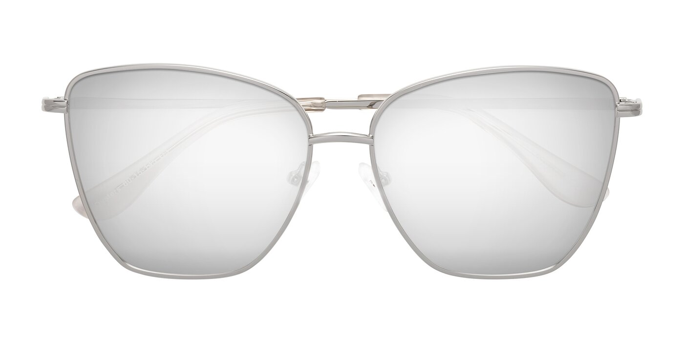 Oysters - Silver Flash Mirrored Sunglasses