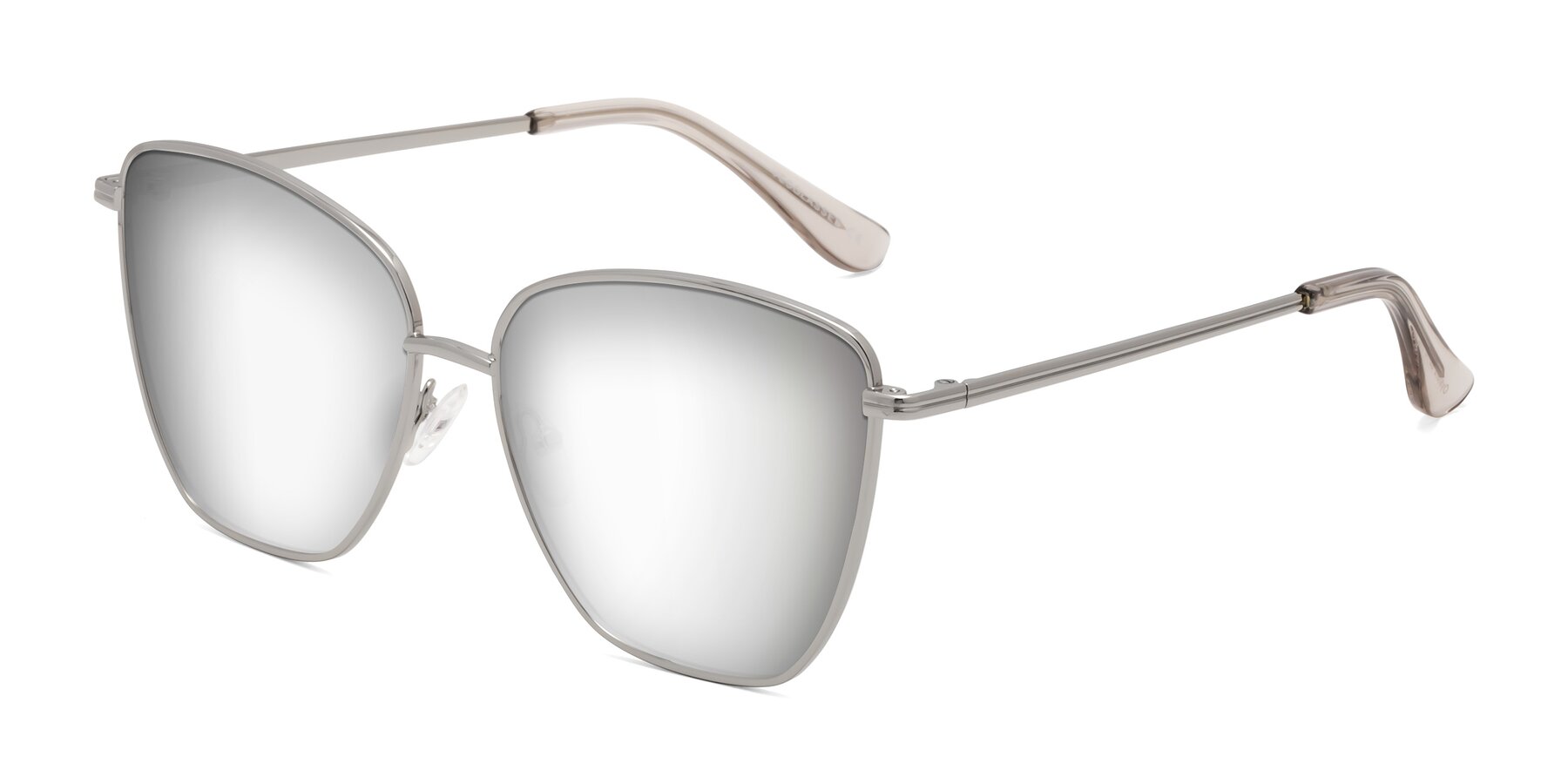 Angle of Oysters in Silver with Silver Mirrored Lenses