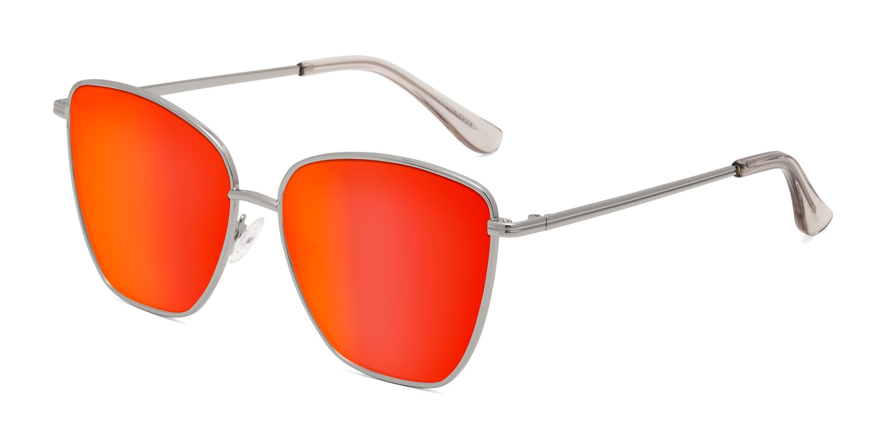 Angle of Oysters in Silver with Red Gold Mirrored Lenses