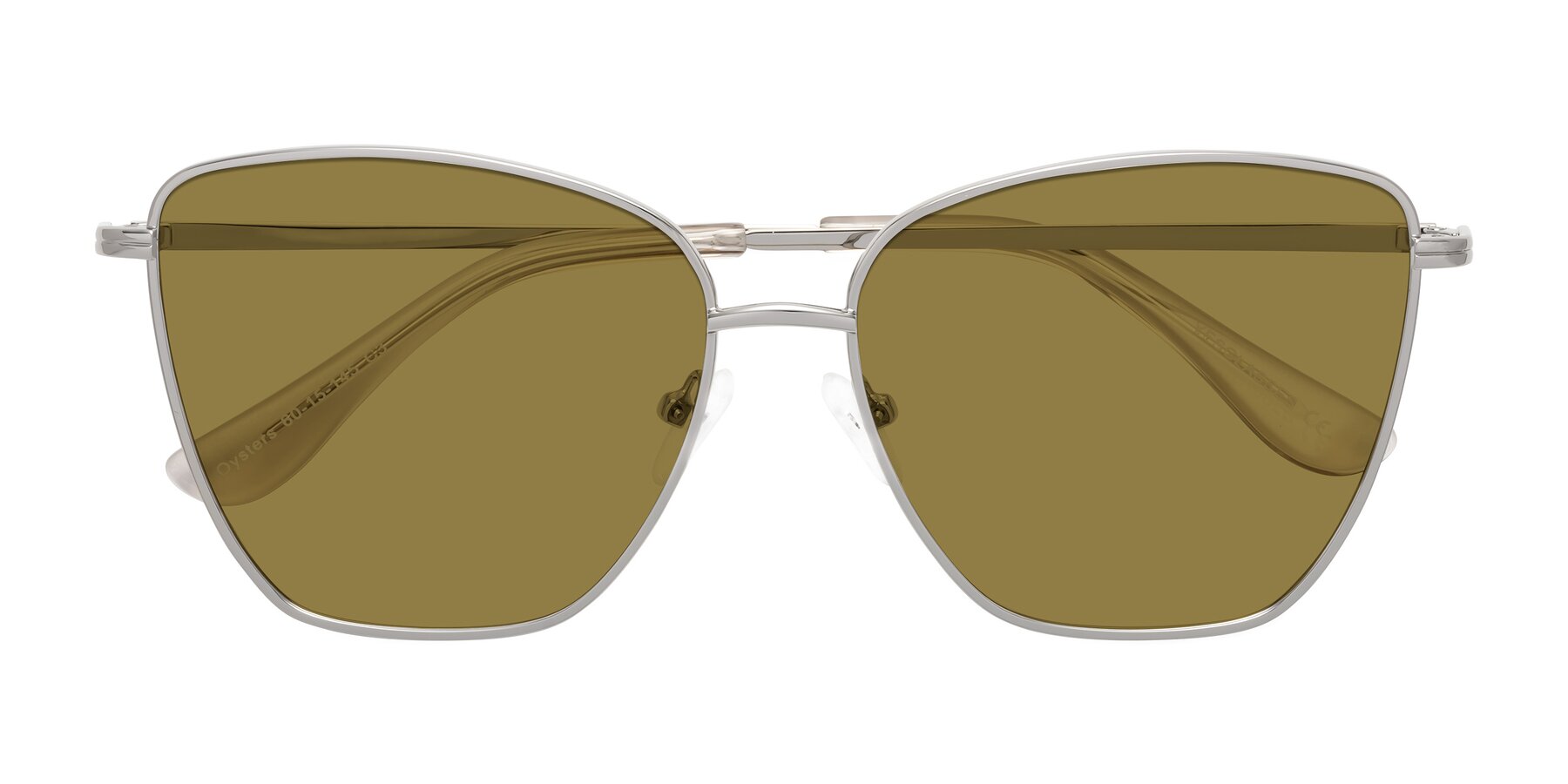 Folded Front of Oysters in Silver with Brown Polarized Lenses