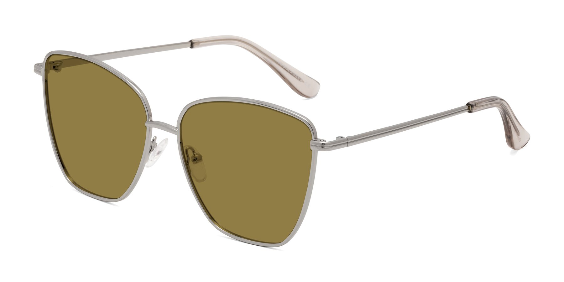 Angle of Oysters in Silver with Brown Polarized Lenses