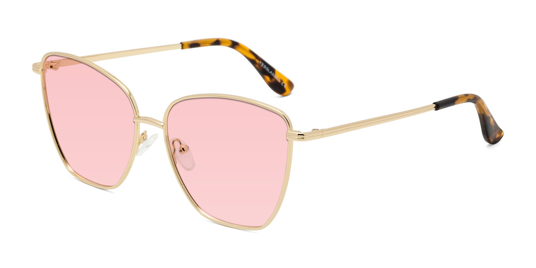 Angle of Oysters in Gold with Light Garnet Tinted Lenses