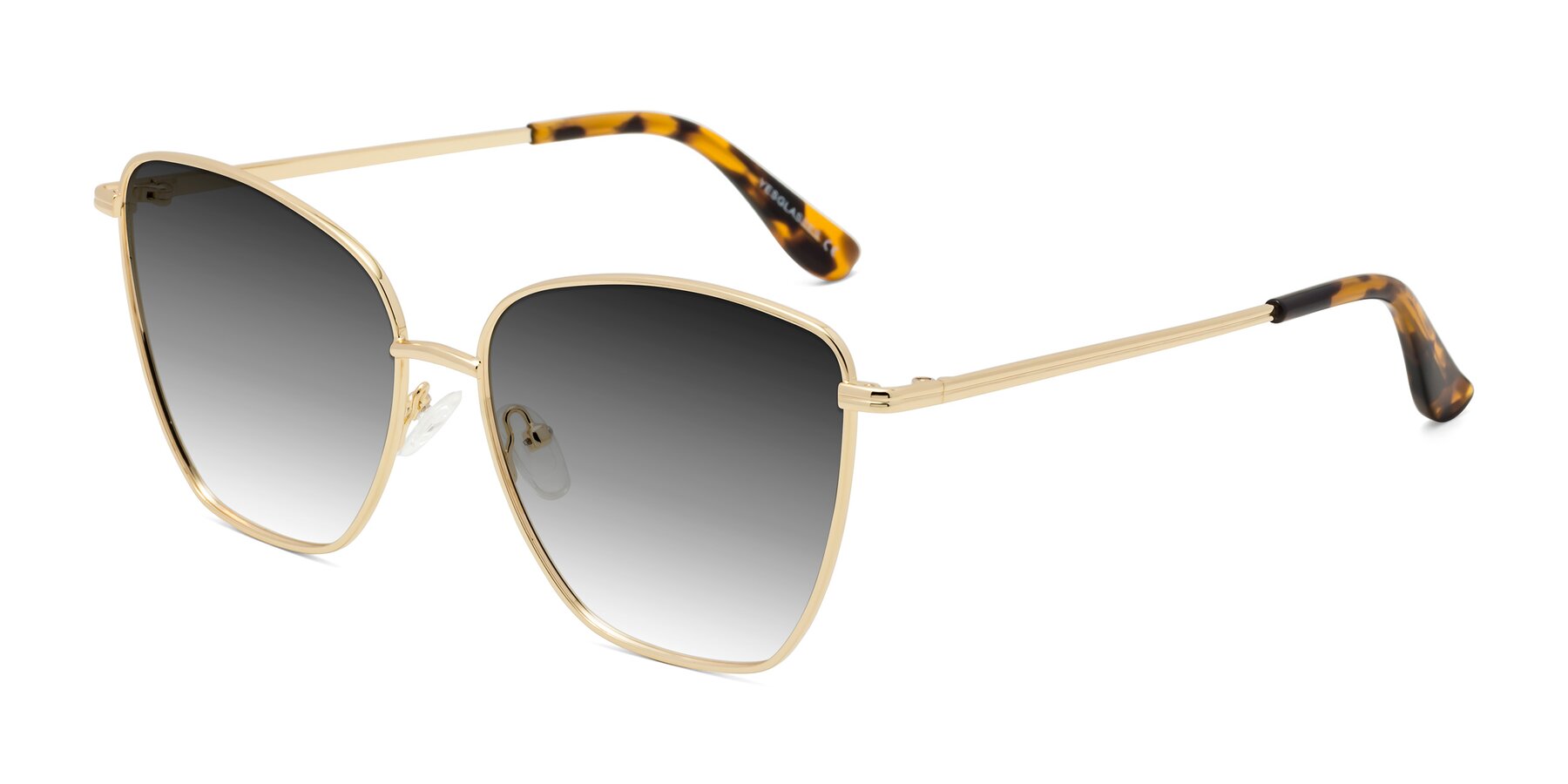 Angle of Oysters in Gold with Gray Gradient Lenses