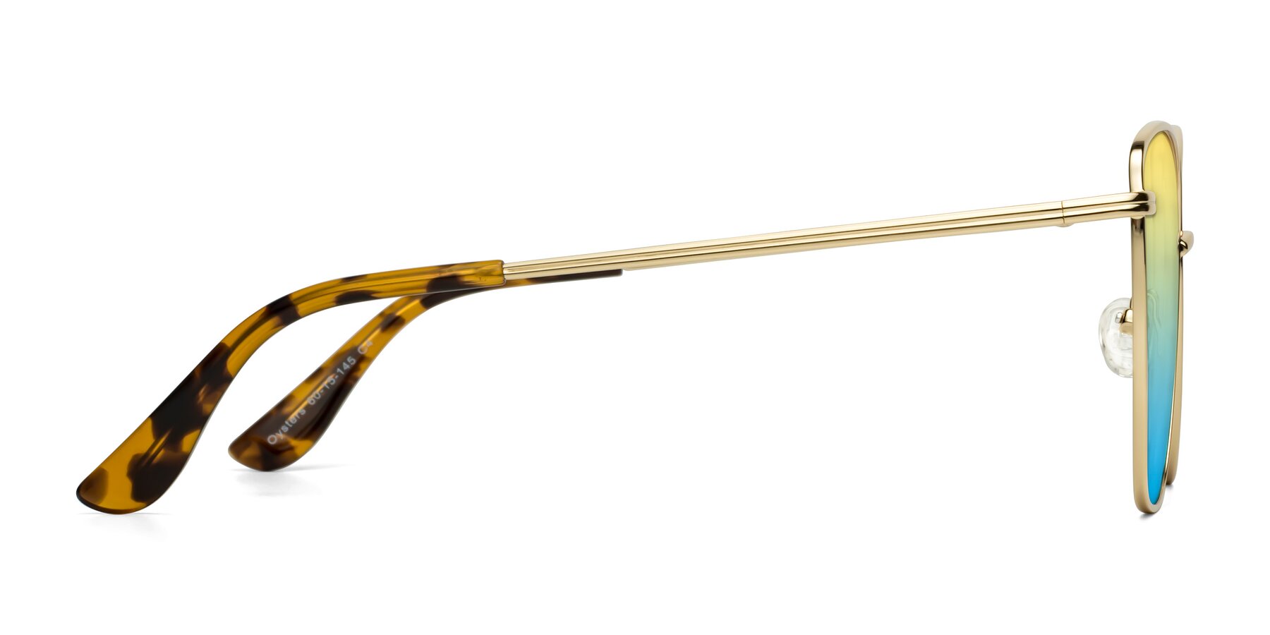 Side of Oysters in Gold with Yellow / Blue Gradient Lenses