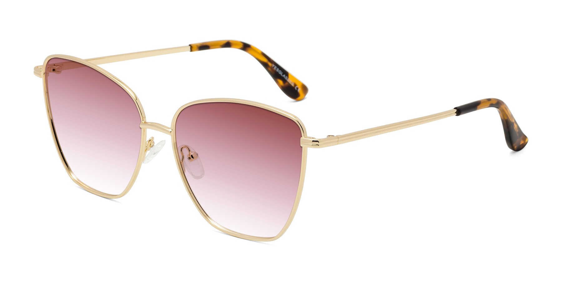 Angle of Oysters in Gold with Garnet Gradient Lenses