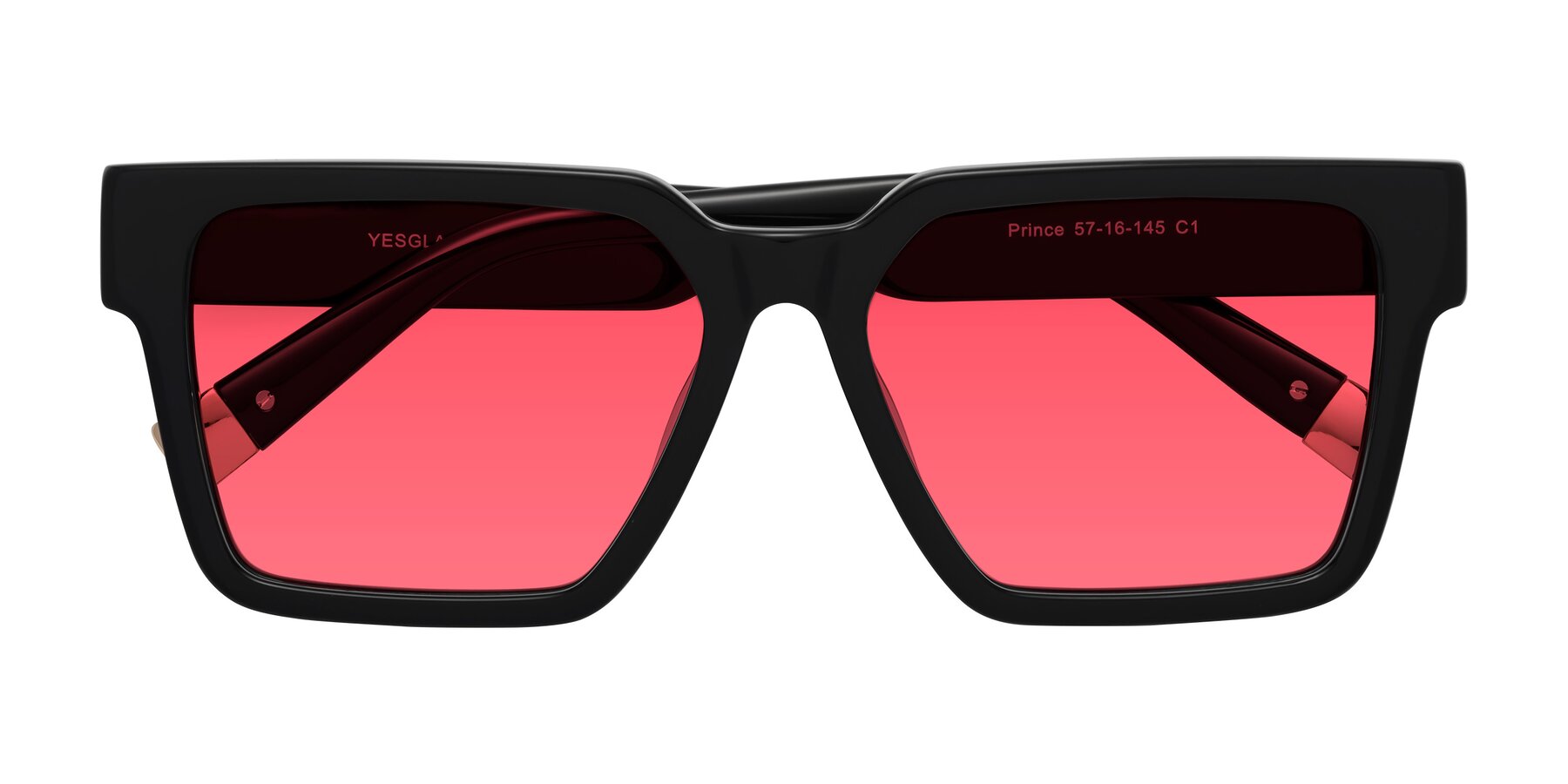 Folded Front of Prince in Black with Red Tinted Lenses