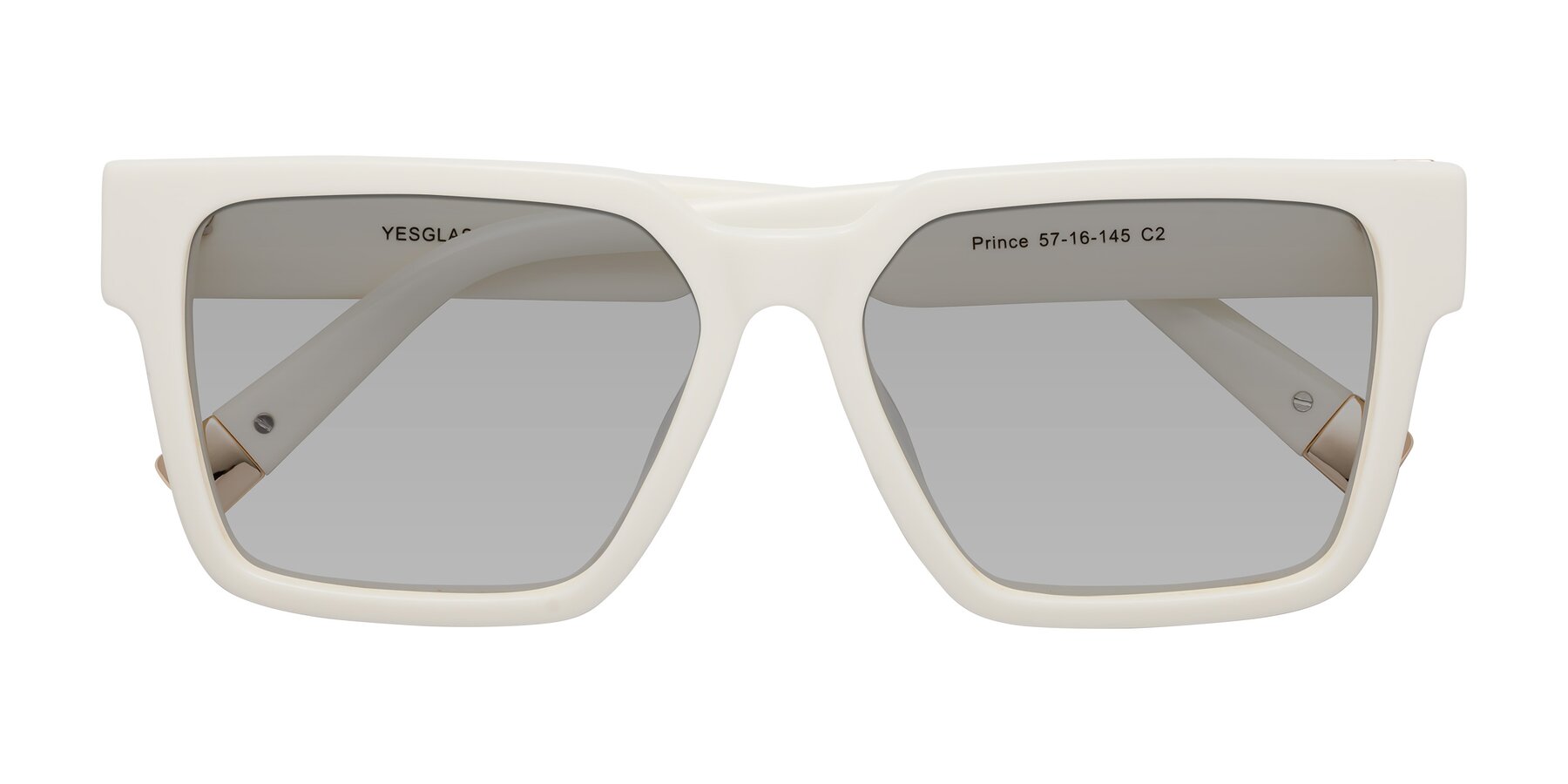 Folded Front of Prince in Ivory with Light Gray Tinted Lenses