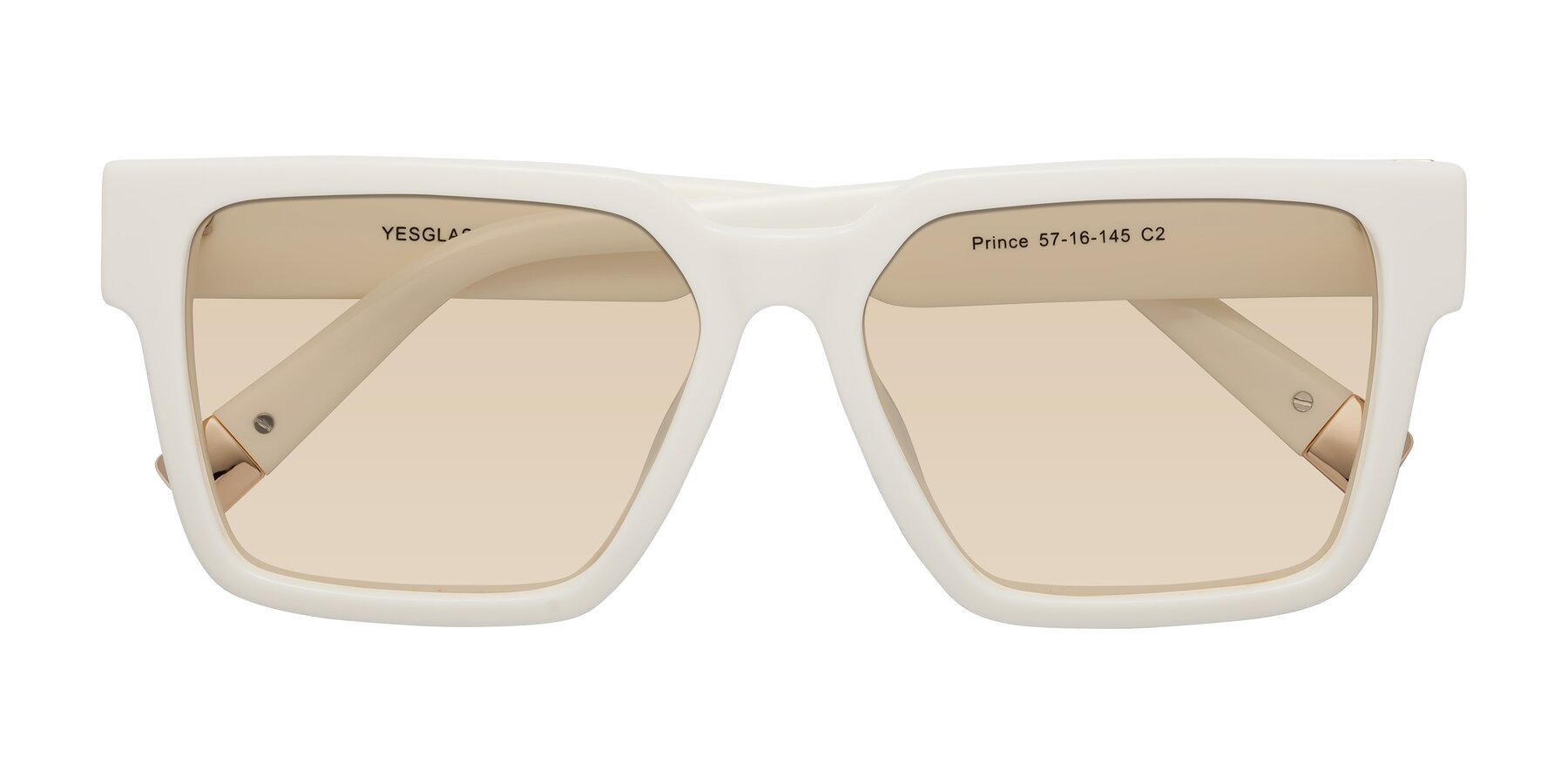 Folded Front of Prince in Ivory with Light Brown Tinted Lenses