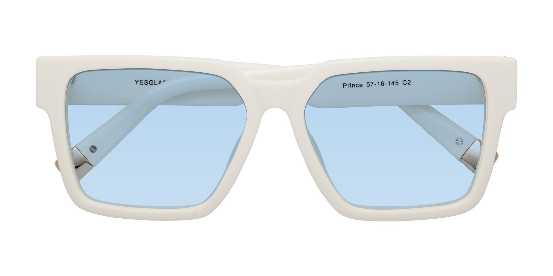 Folded Front of Prince in Ivory with Light Blue Tinted Lenses