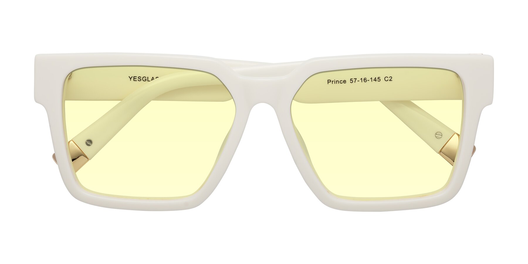 Folded Front of Prince in Ivory with Light Yellow Tinted Lenses