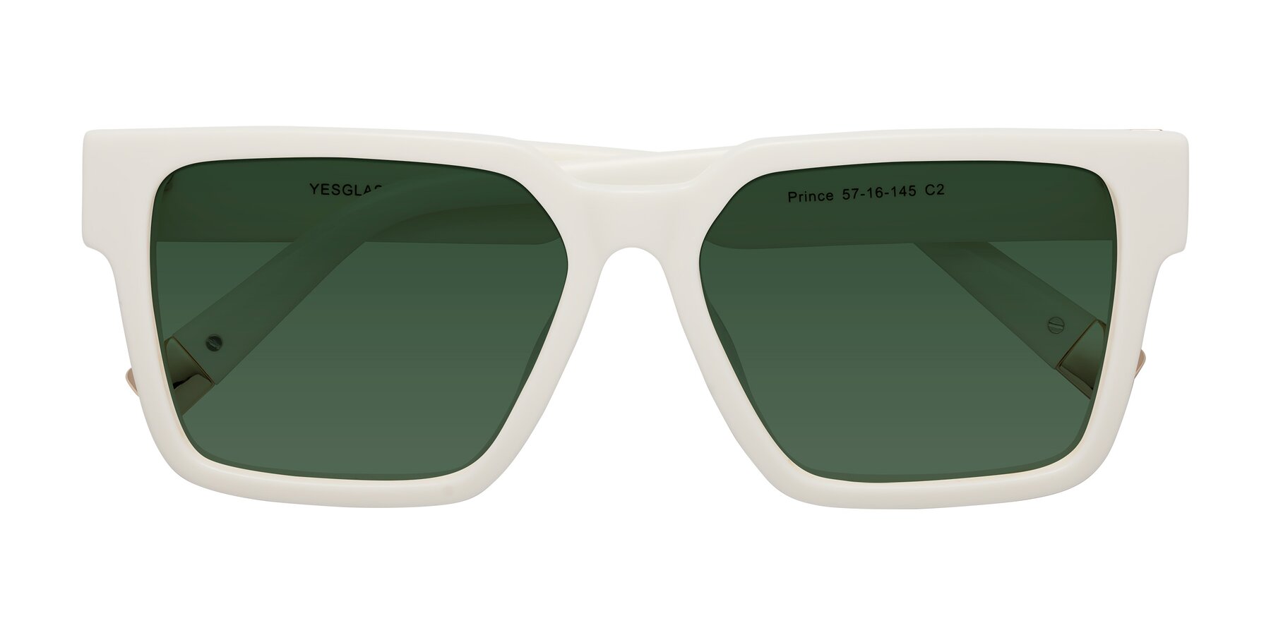 Folded Front of Prince in Ivory with Green Tinted Lenses