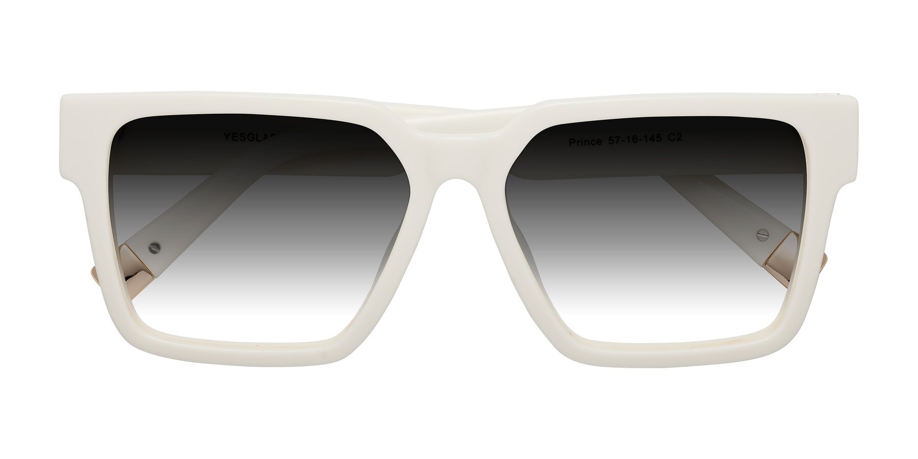 Folded Front of Prince in Ivory with Gray Gradient Lenses