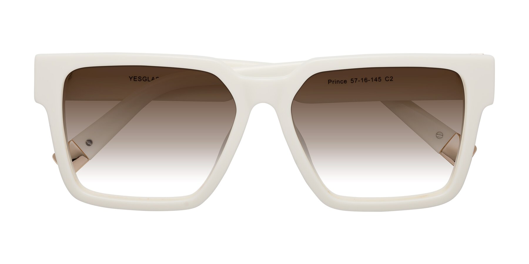 Folded Front of Prince in Ivory with Brown Gradient Lenses